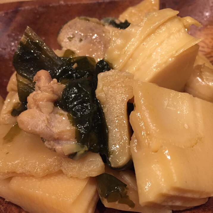 たけのこわかめと鶏肉の煮物